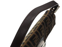 Load image into Gallery viewer, FENDI フェンディ マンマバケット ワンショルダーバッグ ズッカ柄 キャンバス レザー ブラウン シルバー金具 美品 中古 4b007338