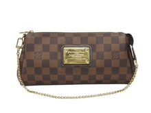 Load image into Gallery viewer, LOUIS VUITTON ルイヴィトン ダミエ エベヌ エヴァ ショルダーバッグ N55213 ブラウン ロゴ 斜め掛け 鞄 美品 中古 4b007339
