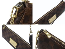 Load image into Gallery viewer, LOUIS VUITTON ルイヴィトン ダミエ エベヌ エヴァ ショルダーバッグ N55213 ブラウン ロゴ 斜め掛け 鞄 美品 中古 4b007339