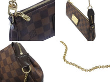 Load image into Gallery viewer, LOUIS VUITTON ルイヴィトン ダミエ エベヌ エヴァ ショルダーバッグ N55213 ブラウン ロゴ 斜め掛け 鞄 美品 中古 4b007339