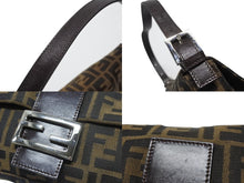 Load image into Gallery viewer, FENDI フェンディ マンマバケット ワンショルダーバッグ ズッカ柄 キャンバス レザー ブラウン シルバー金具 美品 中古 4b007344