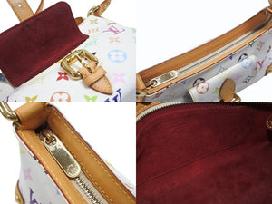 極美品 LOUIS VUITTON ルイヴィトン エライザ ワンショルダーバッグ M40098 村上隆 ホワイト モノグラムマルチカラー 中古 4b007345