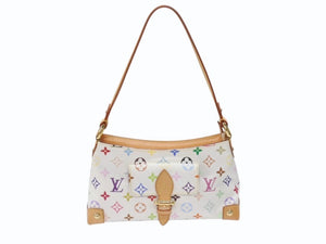 極美品 LOUIS VUITTON ルイヴィトン エライザ ワンショルダーバッグ M40098 村上隆 ホワイト モノグラムマルチカラー 中古 4b007345