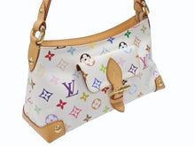 Load image into Gallery viewer, 極美品 LOUIS VUITTON ルイヴィトン エライザ ワンショルダーバッグ M40098 村上隆 ホワイト モノグラムマルチカラー 中古 4b007345