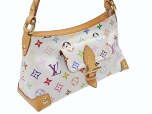 極美品 LOUIS VUITTON ルイヴィトン エライザ ワンショルダーバッグ M40098 村上隆 ホワイト モノグラムマルチカラー 中古 4b007345