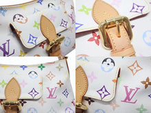 Load image into Gallery viewer, 極美品 LOUIS VUITTON ルイヴィトン エライザ ワンショルダーバッグ M40098 村上隆 ホワイト モノグラムマルチカラー 中古 4b007345