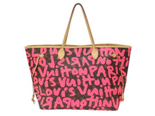 Load image into Gallery viewer, 極美品 LOUIS VUITTON ルイヴィトン トートバッグ ネヴァーフルGM モノグラムグラフィティ フューシャ M93701 中古 4b007346