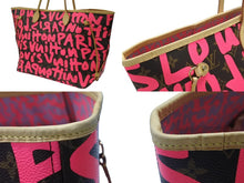 Load image into Gallery viewer, 極美品 LOUIS VUITTON ルイヴィトン トートバッグ ネヴァーフルGM モノグラムグラフィティ フューシャ M93701 中古 4b007346