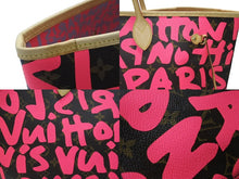 Load image into Gallery viewer, 極美品 LOUIS VUITTON ルイヴィトン トートバッグ ネヴァーフルGM モノグラムグラフィティ フューシャ M93701 中古 4b007346