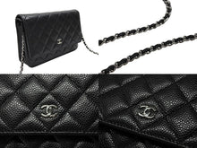 Load image into Gallery viewer, 極美品 CHANEL シャネル クラシック マトラッセ チェーンウォレット ショルダーバッグ LGPCX2U6 キャビアスキン ブラック 中古 4b007350