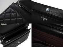 Load image into Gallery viewer, 極美品 CHANEL シャネル クラシック マトラッセ チェーンウォレット ショルダーバッグ LGPCX2U6 キャビアスキン ブラック 中古 4b007350