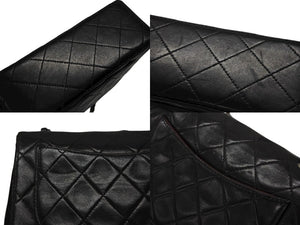 CHANEL シャネル ミニマトラッセ17 ショルダーバッグ ココマーク 4番台 ラムスキン ブラック シルバー金具 美品 中古 4b007351