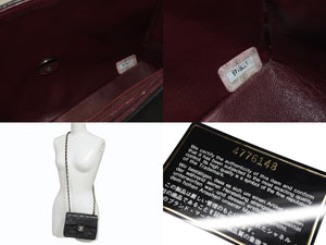 CHANEL シャネル ミニマトラッセ17 ショルダーバッグ ココマーク 4番台 ラムスキン ブラック シルバー金具 美品 中古 4b007351