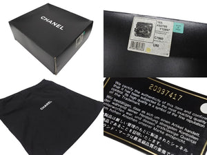 極美品 CHANEL シャネル エンブロイダリー グラフィティ ショルダーバッグ A92789 ココマーク 20番台 カーキ 中古 4b007352