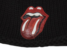 Load image into Gallery viewer, CHROME HEARTS クロムハーツ リップアンドタン ニットキャップ ビーニー カシミヤ レザー シルバー925 ブラック 美品 中古 4b007353