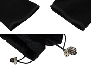 CHROME HEARTS クロムハーツ YKT U TARDY SWEEP HLF ZIP ダガーハーフジップフリース サイズXL ホースシュー ブラック 美品 中古 4b007355