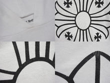 Load image into Gallery viewer, CHROME HEARTS クロムハーツ クロスプリント プルオーバーフーディー パーカー サイズS ホワイト 美品 中古 4b007357
