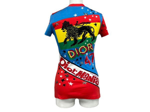 極美品 Christian Dior クリスチャンディオール ディオールマニア 半袖Tシャツ 4P16155204 サイズ36 ラスタ ガリアーノ期 中古 4b007359