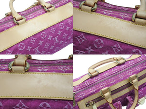 極美品 LOUIS VUITTON ルイヴィトン ネオスピーディ ハンドバッグ M95214 モノグラムデニム ゴールド金具 ピンク 中古 4b007360