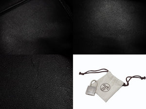新品同様 オーダー品 HERMES エルメス ハンドバッグ オータクロア40 ブラック Y刻印 トゴ マット金具 中古 4b007362