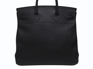 新品同様 オーダー品 HERMES エルメス ハンドバッグ オータクロア40 ブラック Y刻印 トゴ マット金具 中古 4b007362