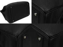 Load image into Gallery viewer, 新品同様 オーダー品 HERMES エルメス ハンドバッグ オータクロア40 ブラック Y刻印 トゴ マット金具 中古 4b007362