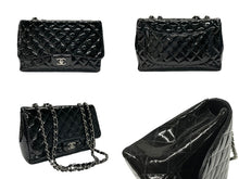 Load image into Gallery viewer, CHANEL シャネル デカマトラッセ30 Sフラップ Wチェーンショルダーバッグ 19番台 A58600 パテントレザー ブラック 美品 中古 4b007364