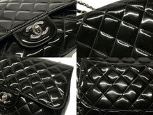 Load image into Gallery viewer, CHANEL シャネル デカマトラッセ30 Sフラップ Wチェーンショルダーバッグ 19番台 A58600 パテントレザー ブラック 美品 中古 4b007364