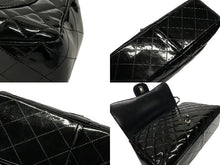 Load image into Gallery viewer, CHANEL シャネル デカマトラッセ30 Sフラップ Wチェーンショルダーバッグ 19番台 A58600 パテントレザー ブラック 美品 中古 4b007364