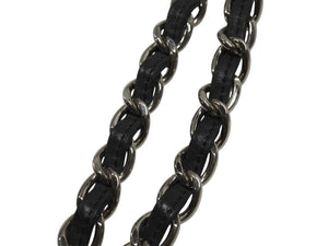 極美品 CHANEL シャネル デカマトラッセ32 Sフラップ Wチェーンショルダーバッグ 12番台 ココマーク スパンコール シルバー金具 中古 4b007366