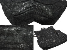 Load image into Gallery viewer, 極美品 CHANEL シャネル デカマトラッセ32 Sフラップ Wチェーンショルダーバッグ 12番台 ココマーク スパンコール シルバー金具 中古 4b007366