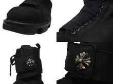 Load image into Gallery viewer, 極美品 CHROME HEARTS クロムハーツ x RICK OWENS リックオウエンス アーミーブーツ サイズ43 ダガージップ CHプラス装飾 中古 4b007369