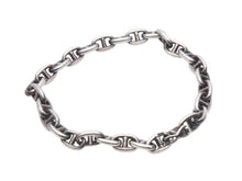 Load image into Gallery viewer, HERMES エルメス ヴィンテージ シェーヌダンクルTPM ブレスレット 29コマ 重量約14.2g 全長約19cm シルバー925 美品 中古 4b007371