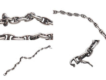Load image into Gallery viewer, HERMES エルメス ヴィンテージ シェーヌダンクルTPM ブレスレット 29コマ 重量約14.2g 全長約19cm シルバー925 美品 中古 4b007371