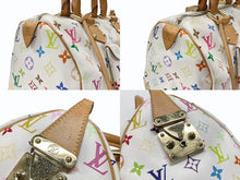 Load image into Gallery viewer, LOUIS VUITTON ルイヴィトン スピーディ30 ハンドバッグ M92643 モノグラム マルチカラー 村上隆 ホワイト 美品 中古 4b007377