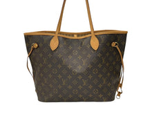 Load image into Gallery viewer, 極美品 LOUIS VUITTON ルイヴィトン モノグラム ネヴァーフルMM トートバッグ M40156 ブラウン PVC ヌメ革 ゴールド金具 中古 4b007378