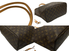 Load image into Gallery viewer, 極美品 LOUIS VUITTON ルイヴィトン モノグラム ネヴァーフルMM トートバッグ M40156 ブラウン PVC ヌメ革 ゴールド金具 中古 4b007378