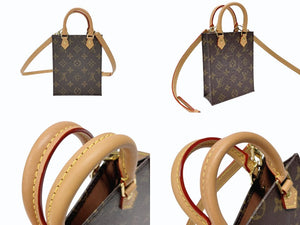 極美品 LOUIS VITTON ルイヴィトン プティットサックプラ ハンドバッグ 2WAY M69442 モノグラム ブラウン ゴールド金具 中古 4b007379