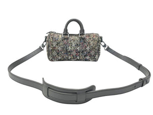 LOUIS VITTON ルイヴィトン キーポルXS LVフェルト M80821 ハンドバッグ ショルダー グレー フェルトレザー 美品 中古 4b007382