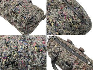 LOUIS VITTON ルイヴィトン キーポルXS LVフェルト M80821 ハンドバッグ ショルダー グレー フェルトレザー 美品 中古 4b007382