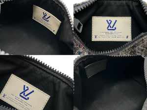 LOUIS VITTON ルイヴィトン キーポルXS LVフェルト M80821 ハンドバッグ ショルダー グレー フェルトレザー 美品 中古 4b007382