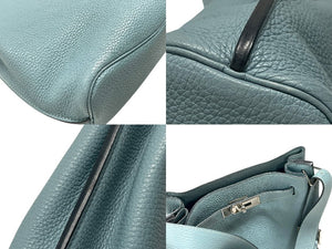 極美品 HERMES エルメス ソーケリー22 ショルダーバッグ □M刻印 トリヨンクレマンス ブルーリン パラジウム金具 中古 4b007385