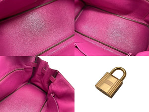HERMES エルメス ショルダーバーキン ハンドバッグ トリヨンクレマンス トスカ パープル □P刻印 SV金具 2009年 ゴルチェ期 美品 中古 4b007386