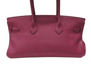 HERMES エルメス ショルダーバーキン ハンドバッグ トリヨンクレマンス トスカ パープル □P刻印 SV金具 2009年 ゴルチェ期 美品 中古 4b007386