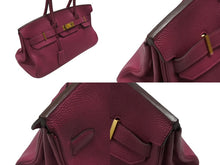 Load image into Gallery viewer, HERMES エルメス ショルダーバーキン ハンドバッグ トリヨンクレマンス トスカ パープル □P刻印 SV金具 2009年 ゴルチェ期 美品 中古 4b007386