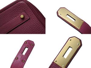 HERMES エルメス ショルダーバーキン ハンドバッグ トリヨンクレマンス トスカ パープル □P刻印 SV金具 2009年 ゴルチェ期 美品 中古 4b007386
