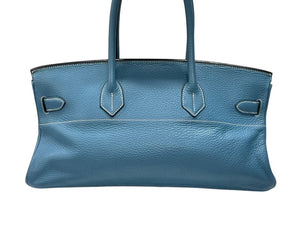 HERMES エルメス ショルダーバーキン ハンドバッグ トリヨンクレマンス ブルージーン □I刻印 SV金具 2005年 ゴルチェ期 美品 中古 4b007387