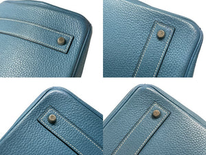 HERMES エルメス ショルダーバーキン ハンドバッグ トリヨンクレマンス ブルージーン □I刻印 SV金具 2005年 ゴルチェ期 美品 中古 4b007387