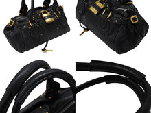 Load image into Gallery viewer, 極美品 Chloe クロエ ハンドバッグ パディントン ワンショルダーバッグ ブラック レザー B19FG0 ゴールド金具 中古 4b007388