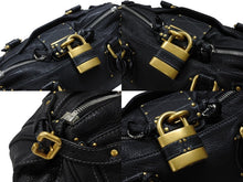 Load image into Gallery viewer, 極美品 Chloe クロエ ハンドバッグ パディントン ワンショルダーバッグ ブラック レザー B19FG0 ゴールド金具 中古 4b007388